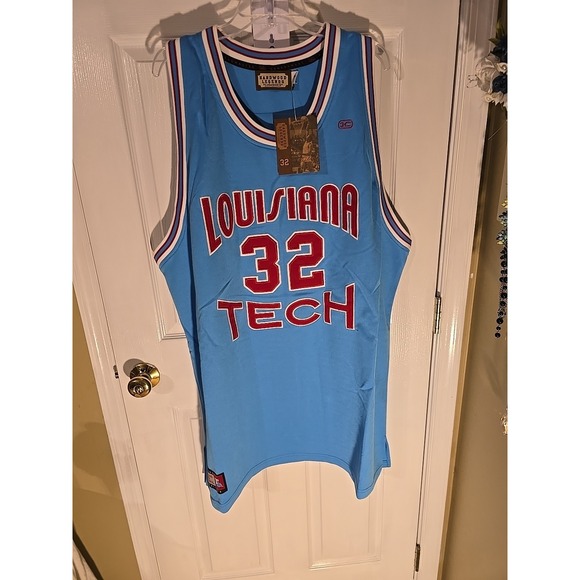 Other - Hardwood Legend Louisiana Tech Bulldogs KARL MALONE 32 Throwback Jersey Mens 4XL